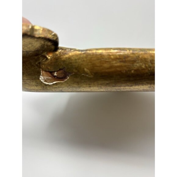 Mid Century Italian Blue GoHollywood Regency Florentine Serving Tray Wood 20x15" - Picture 8 of 16